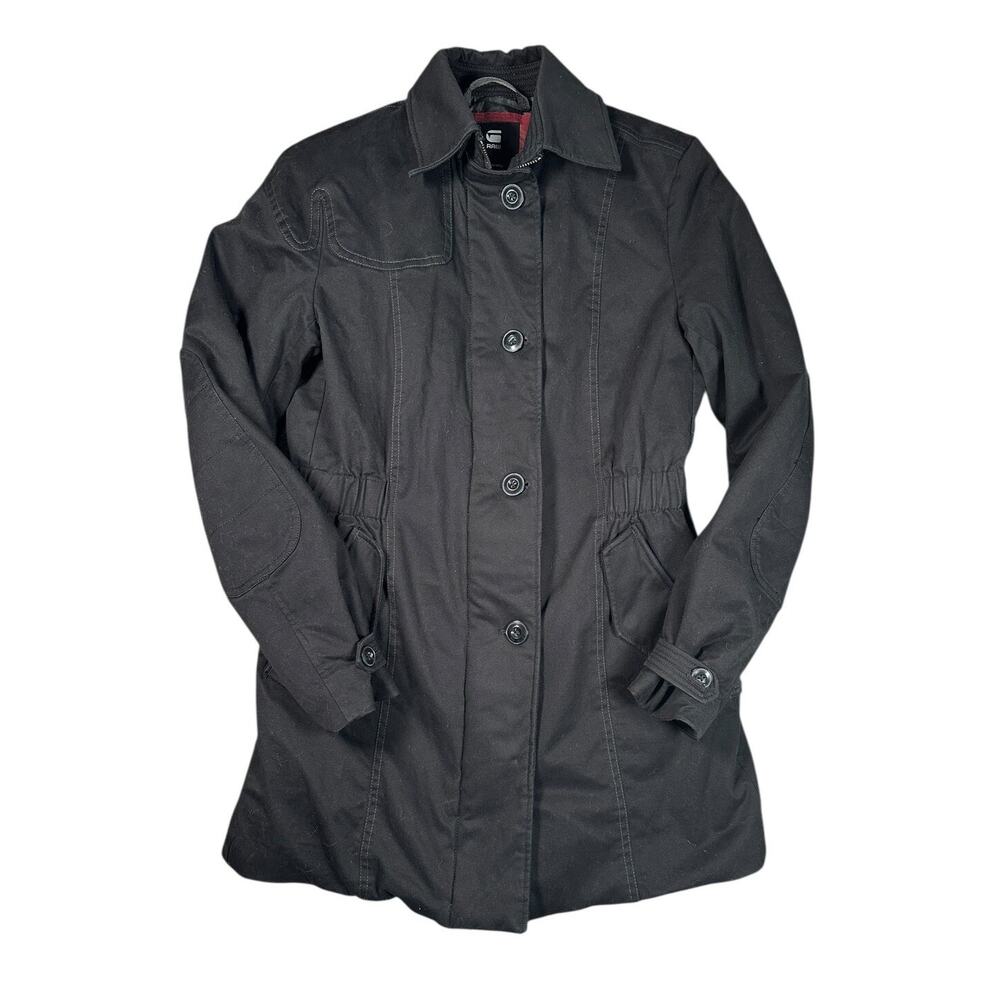 G-Star Raw Minor Hunting Slim Trench Coat S Black Water Repellent Utility Tech